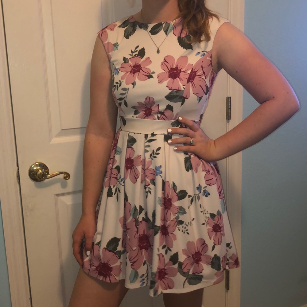 Floral Honey and Rosie pleated dress